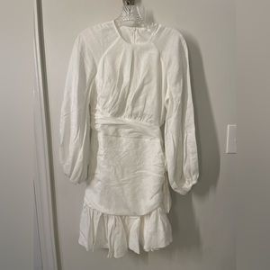 White Linen Zimmerman Dress